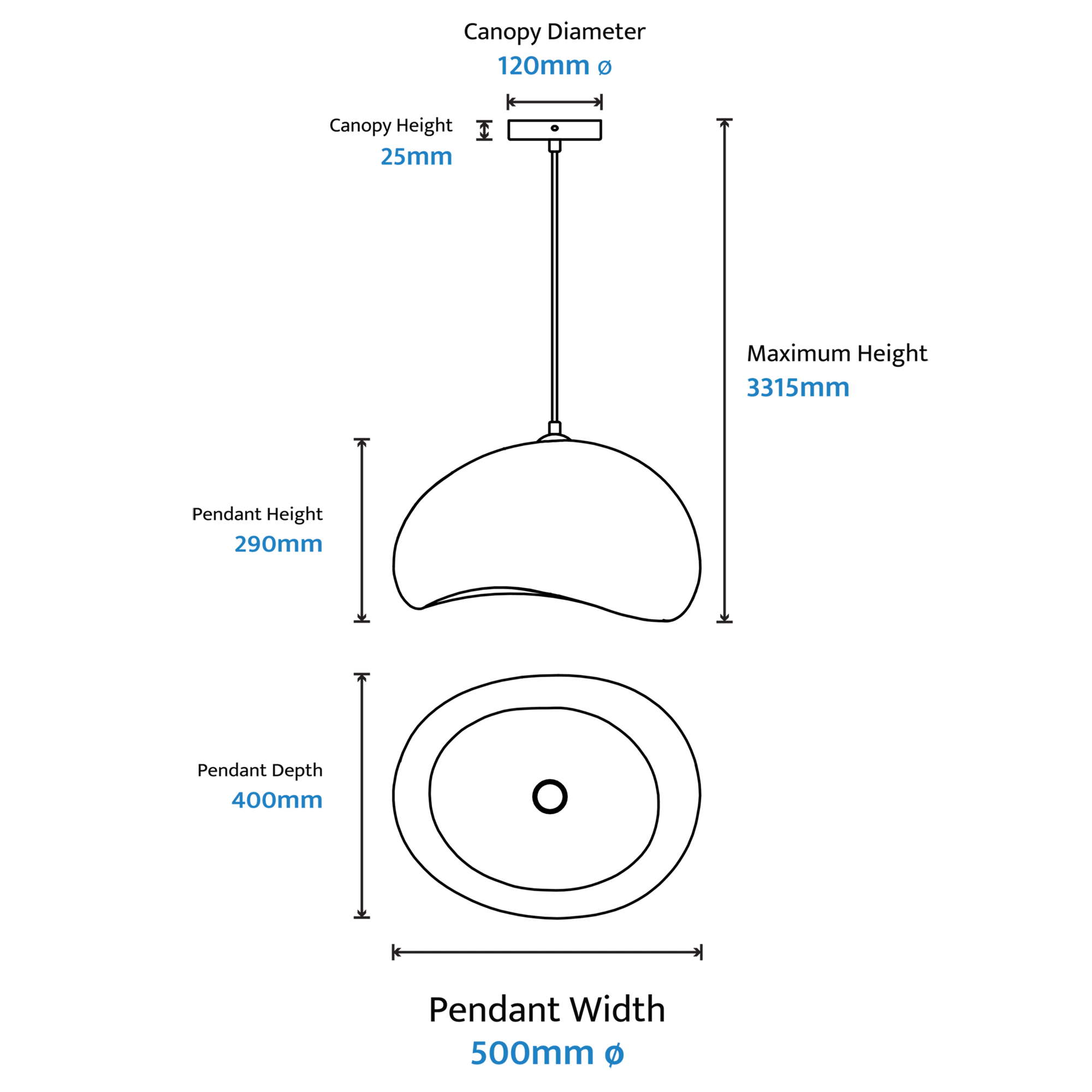 Calibo Cardinal Wabi Sabi Pendant Light - Medium - Image 5