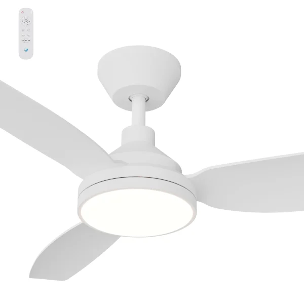CALIBO CLAYFIELD 48" DC CEILING FAN WITH LIGHT AND REMOTE WHITE