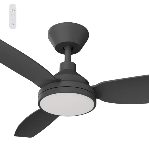 CALIBO CLAYFIELD 48" DC CEILING FAN WITH LIGHT AND REMOTE BLACK