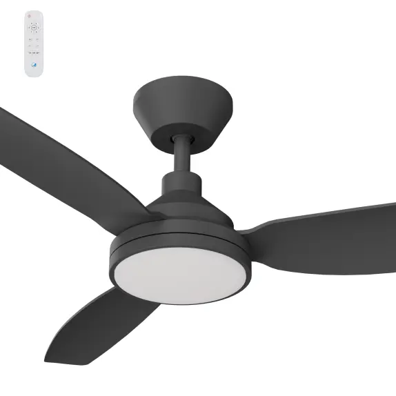 CALIBO CLAYFIELD 52" DC CEILING FAN WITH LIGHT AND REMOTE BLACK