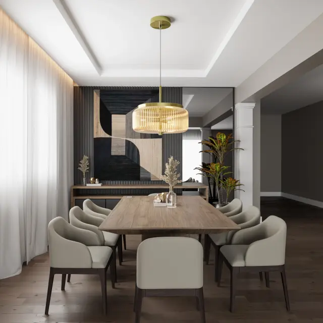 CALIBO WHISTLER RIBBED GLASS PENDANT - GOLD AND AMBER - Image 2