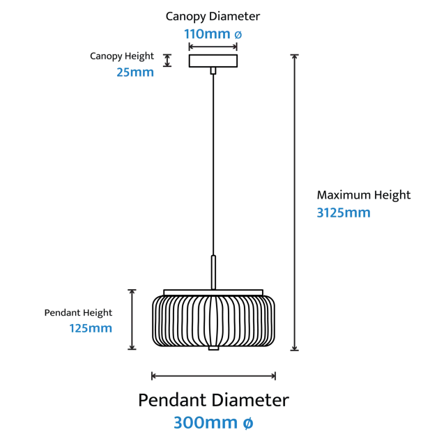 CALIBO WHISTLER RIBBED GLASS PENDANT - GOLD AND SMOKE - Image 3