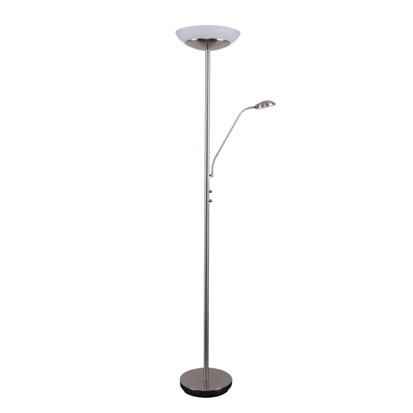 EDEN FLOOR LAMP SATIN CHROME