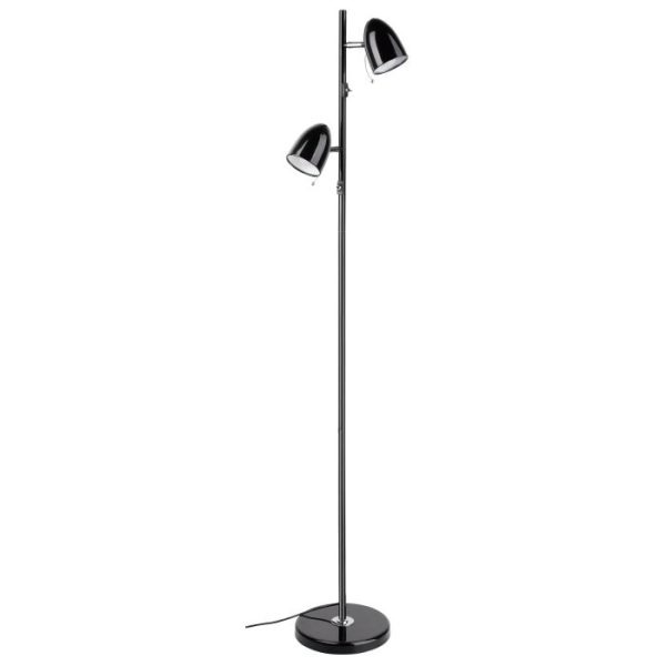 LARA 2 LIGHT FLOOR LAMP BLACK