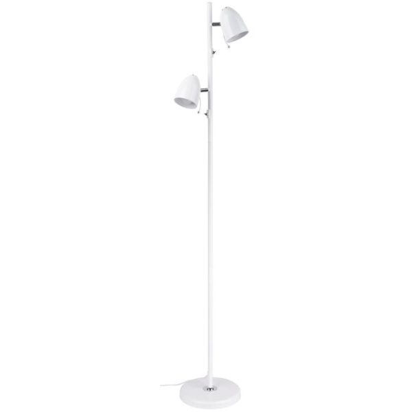 LARA 2 LIGHT FLOOR LAMP WHITE
