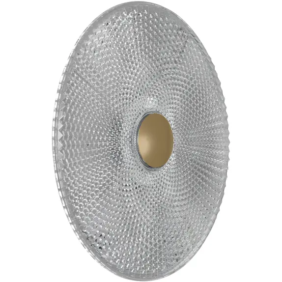 Calibo Bilby Crystalline 300mm Round LED Wall Light - Brass