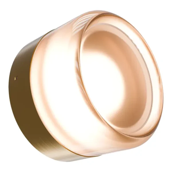 Calibo Gull Round Frosted Acrylic 3CCT LED Exterior Wall Light | Brass