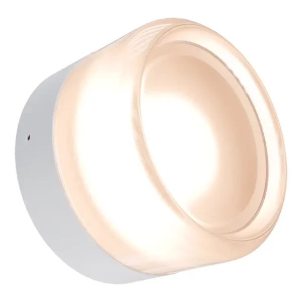 Calibo Gull Round Frosted Acrylic 3CCT LED Exterior Wall Light | White